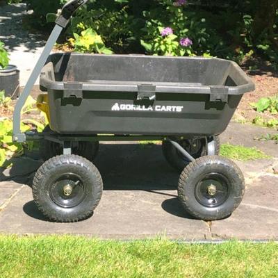 Gorilla Carts Poly Yard Dump Wagon – Heavy-Duty Pull Cart