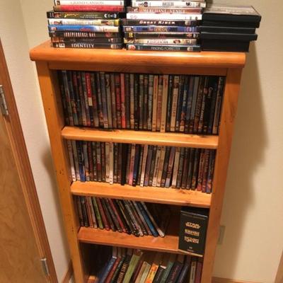 Bookcase with Books & DVDs – Compact Media Library