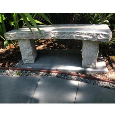 Curved Granite/Stone Garden Bench – Straight Legs