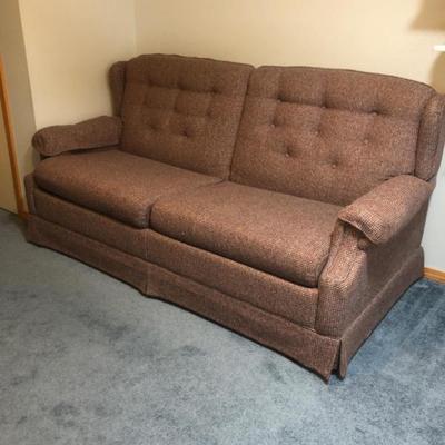 La-Z-Boy Tweed Couch with Sleeper Bed – Classic Convertible Seating