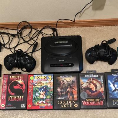 Sega Genesis Model 2 Console, Controllers & Game Collection