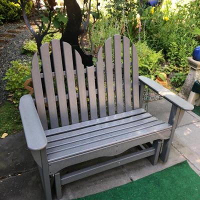 Outdoor Adirondack Glider Bench No. 2 (Molbaks) – $880 Value