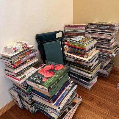 Garden Books & Monthly Garden/Home Publications with Yard Seat – Planting, Landscaping & More