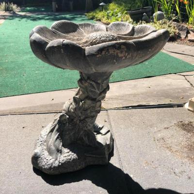 Classic Cement Garden Bird Bath