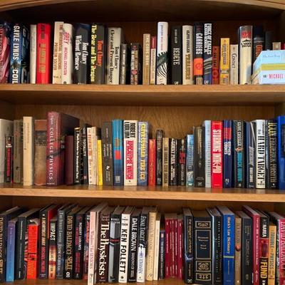 Three Shelves of Books – Fiction, Nonfiction & Vintage Selections