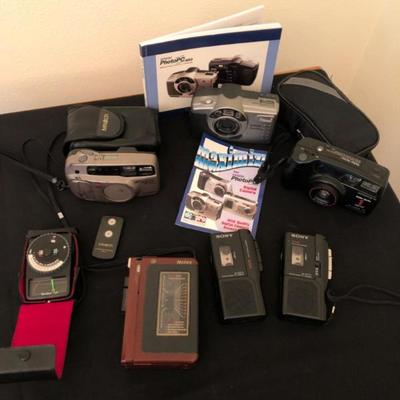35mm Cameras & Microcassette Recorders