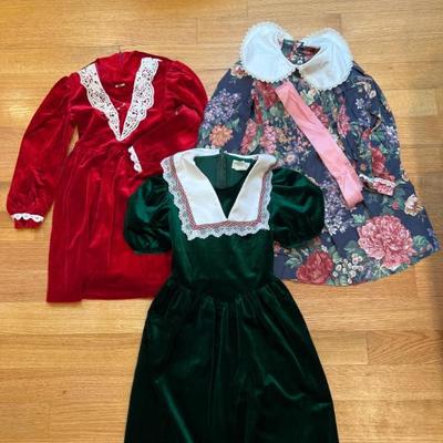 Girls Size 8–10 Dresses – Trio Assortment in Playful Styles and Fabric