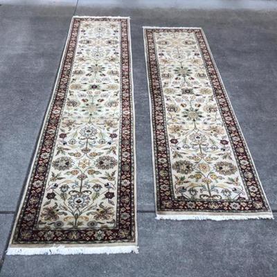 Pair of Long Runner Rugs – Neutral Tone Corridor Styling