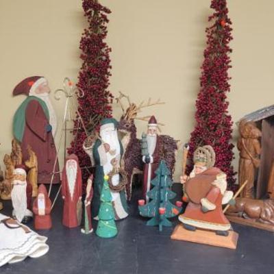 Sale Photo Thumbnail #129: Christmas & Wood Carved Nativity