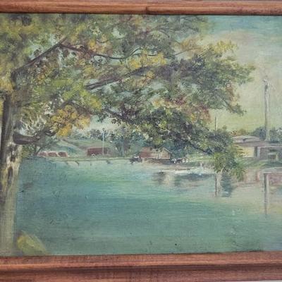 Sale Photo Thumbnail #91: Local Artist "Fox River Scene" #2