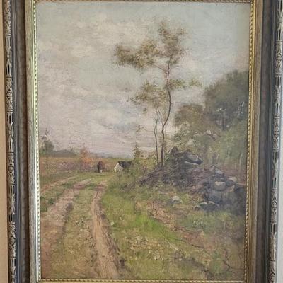 Sale Photo Thumbnail #101: Beautiful Frank A. Bicknell Oil on Canvas
