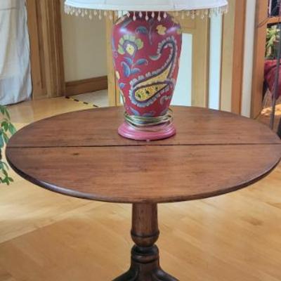 Sale Photo Thumbnail #34: Table and Painted Lamp
