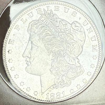 1881 S Morgan Silver Dollar Coin In Original Case
