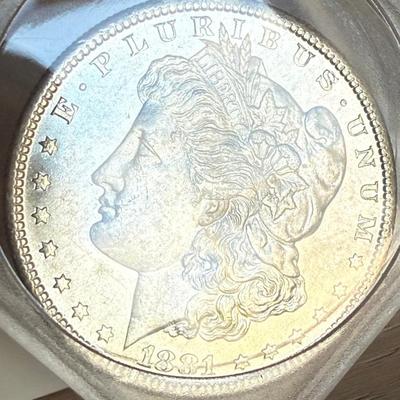 1881 S Morgan Silver Dollar Coin In Original Case
