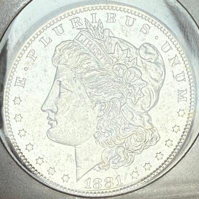 1881 S Morgan Silver Dollar Coin In Original Case