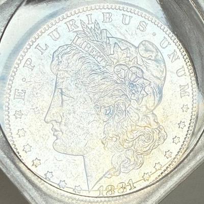 1881 S Morgan Silver Dollar Coin In Original Case