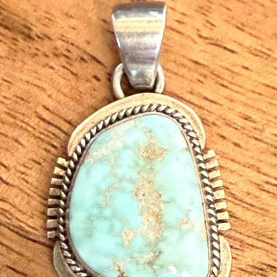 Jake Nelson Navaho Sterling Silver Pendant - 8.14 Grams