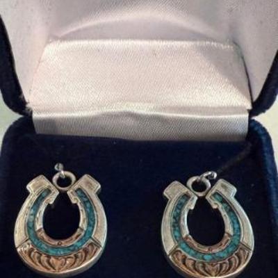Montana Silver Inner Light Horseshoe Earrings In Original Box