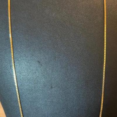 14K Yellow Gold Italy 30 Inch Box Chain Necklace - Total Weight - 8.65 Grams
