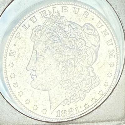 1881 S Morgan Silver Dollar Coin In Original Case