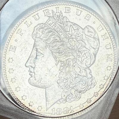1881 S Morgan Silver Dollar Coin In Original Case