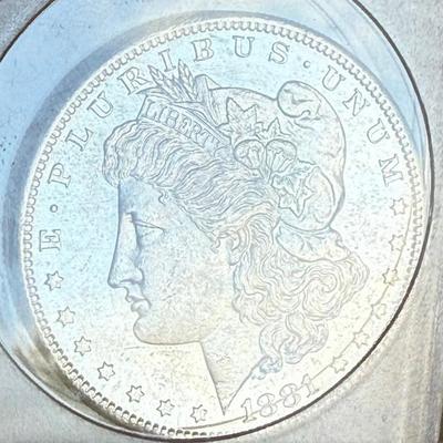 1881 S Morgan Silver Dollar Coin In Original Case