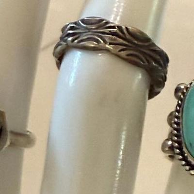 (3) Sterling Silver Navajo Rings -