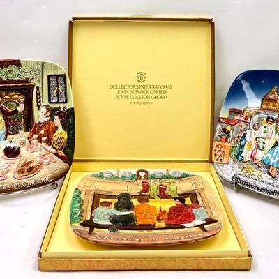 Vintage “Royal Doulton” Christmas "Around the World" Plates 
