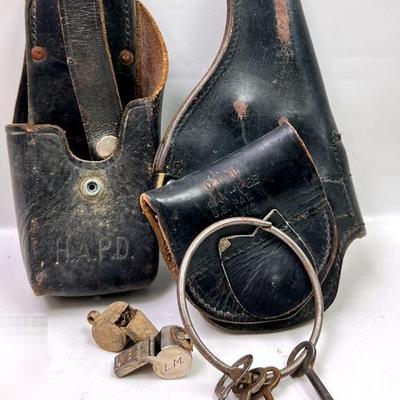 “H.A.P.D” Leather Holster & Antique Items