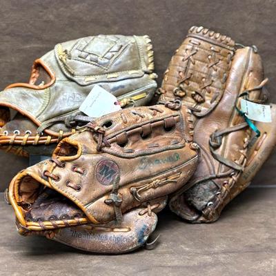 Vintage “Rawlings” and “Macgregor” Gloves 