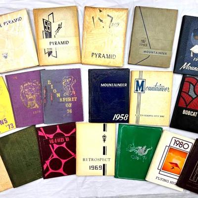 Assortment of Yearbooks from the 1950s, 60s & 70s