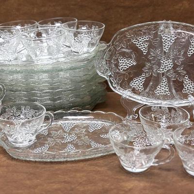 “Anchor Hocking” Glass Snack Sets