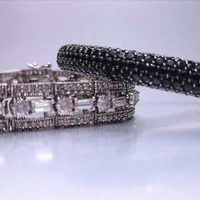 Sparkling Sterling And CZ Bracelets 