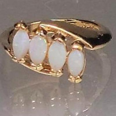 Vintage Joseph Esposito 14kt GE AND Opal Ring