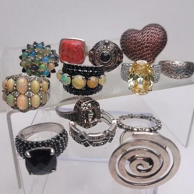 Collection Of Sterling Silver Rings