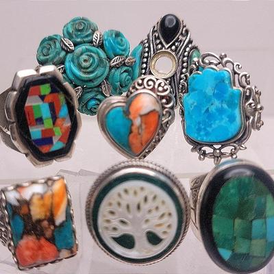 Sterling And Turquoise Rings