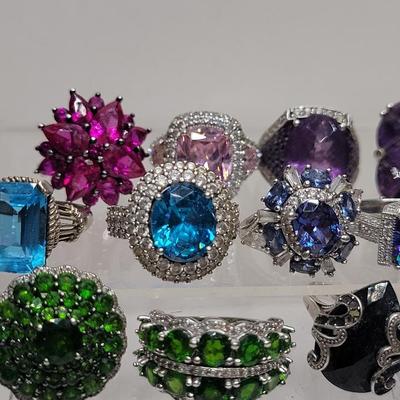 Sterling Silver With Colorful Stones