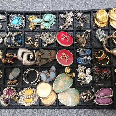 Mystery Lot Of Costume Earrings 