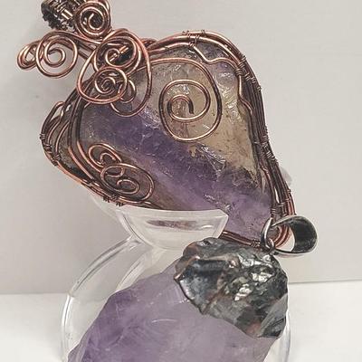 Raw Amethyst Pendants 