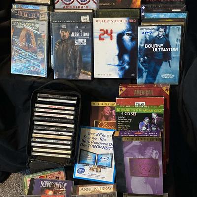 DVD And CD Collection Featuring Westerns, Music Legends & More