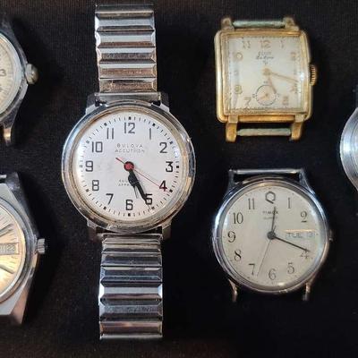 Vintage Bulova, Elgin, Timex & Assorted Watch Collection