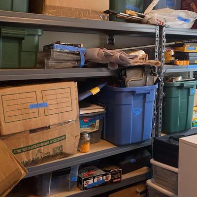 Steel Storage Shelving Unit, 88" High x 49" Wide – Contents Not Included