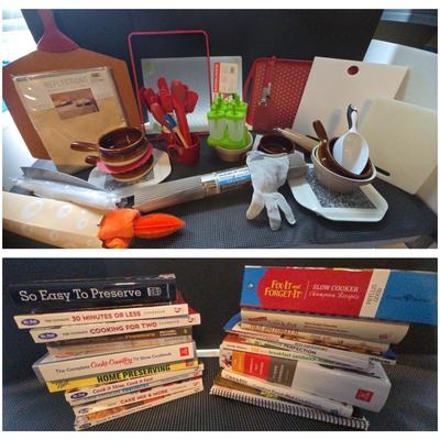 Cookbooks & Kitchen Essentials Featuring Stoneware Bowls, Pizza Tools & More