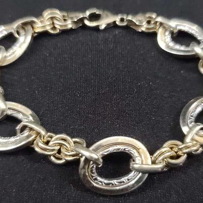 14K And .925 Link Bracelet, Made In Turkey