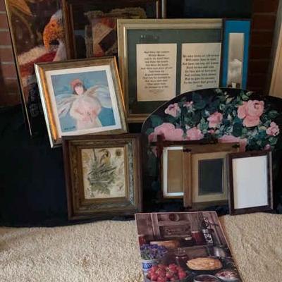 Framed Art & Vintage Frame Collection Featuring Watercolor & Quilted Eagle