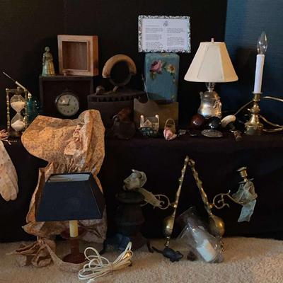 Primitive Decor & Lamp Collection, Featuring Silver Look Tea Kettle Lamp