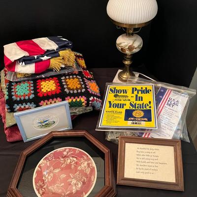 Patriotic Flags, Blankets, Frames, Lamp & More