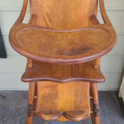 Convertible Wooden High Chair 