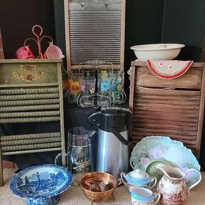Metal Decor Collection Featuring Tea Set, Platters & Candle Holders