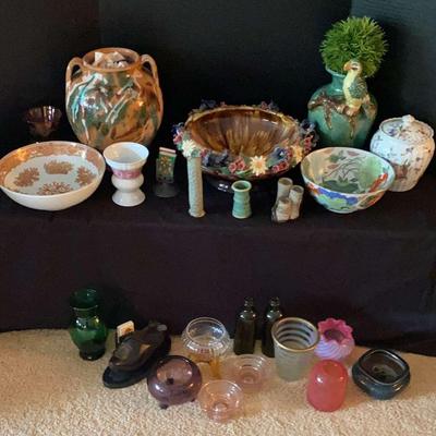 Assorted Ceramic, Glass & Porcelain Decorative Pieces